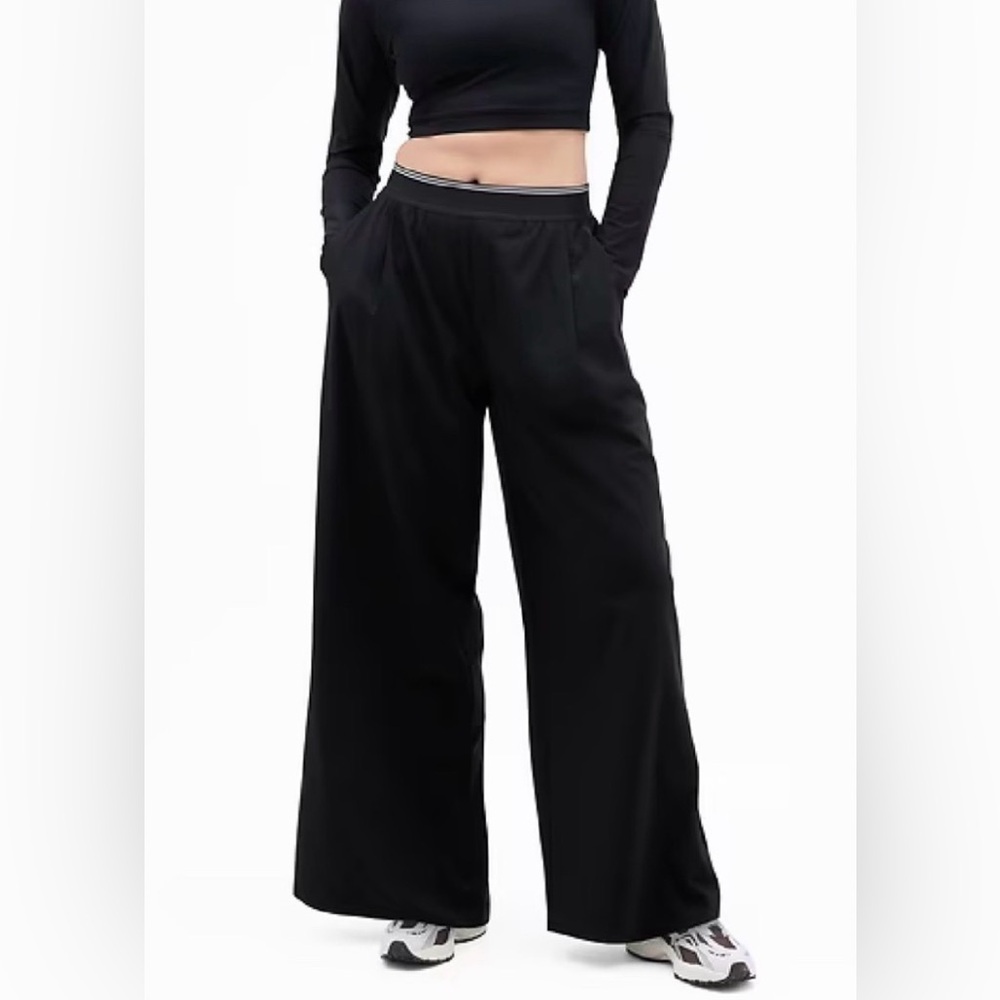 Athleta Women's Stratosphere High Rise Wide Leg Black Pants Size XL - Picture 2 of 13